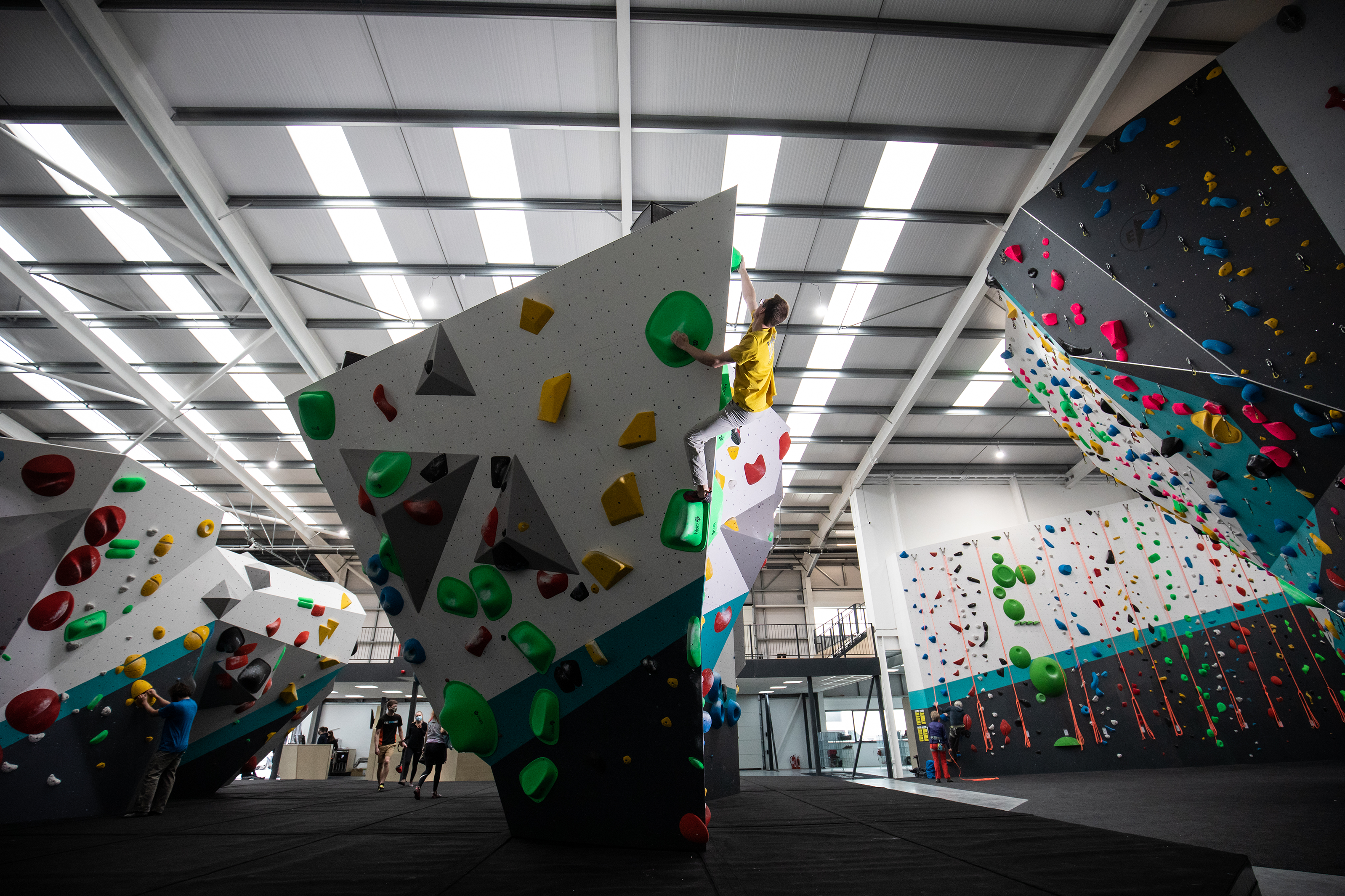 A climbing gym built by EP Climbing